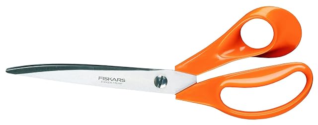 Tijeras de modista profesionales Fiskars, 25 cm, mangos naranjas