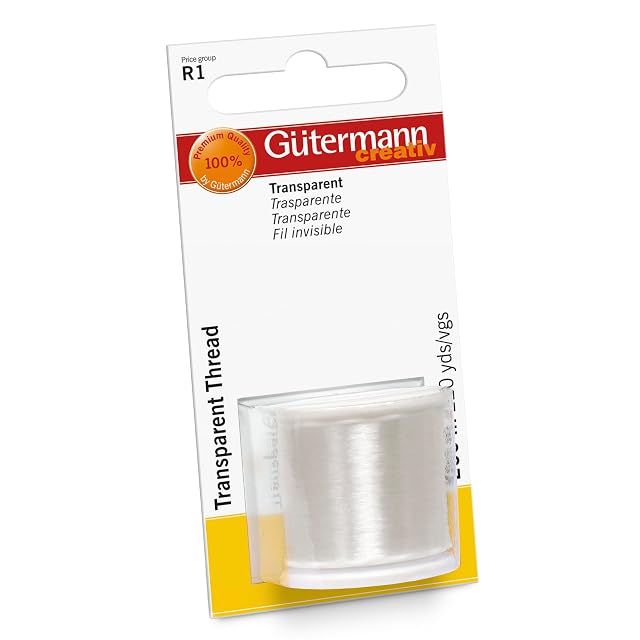 Hilo transparente Gütermann de 200 m, fotografía de producto
