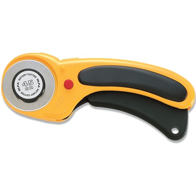 Cúter rotativo Olfa RTY-2/DX deluxe de 45 mm con cuchilla retráctil