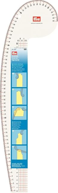 Regla curva transparente Prym para patronaje, de 52,5 por 16 cm